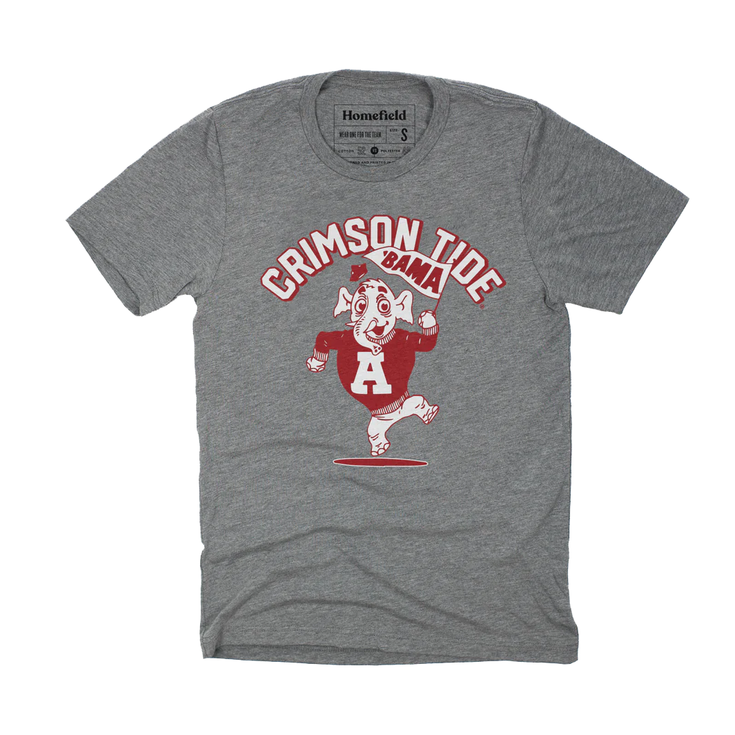 Alabama Classic Grey Tee Shirt by Homefield Apparel