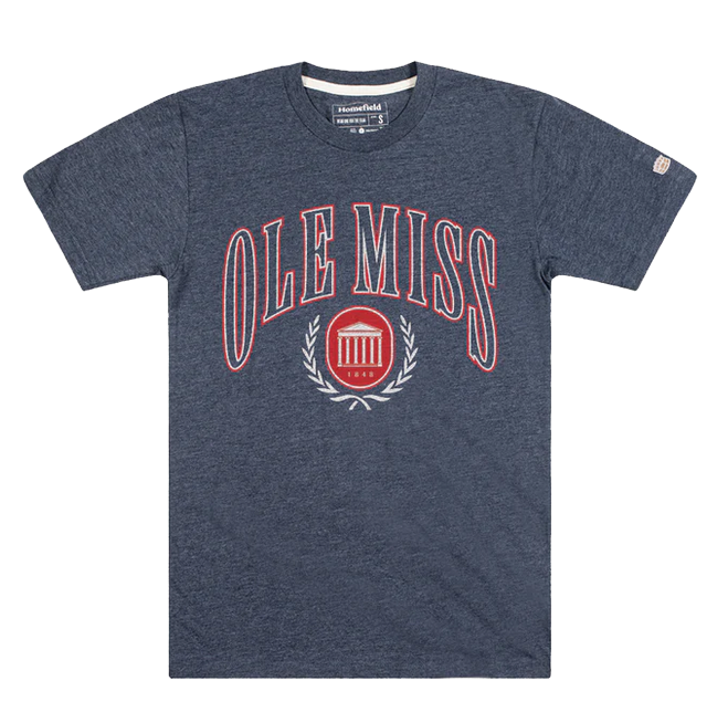 Ole Miss Classic Navy Tee Shirt from Homefield Apparel